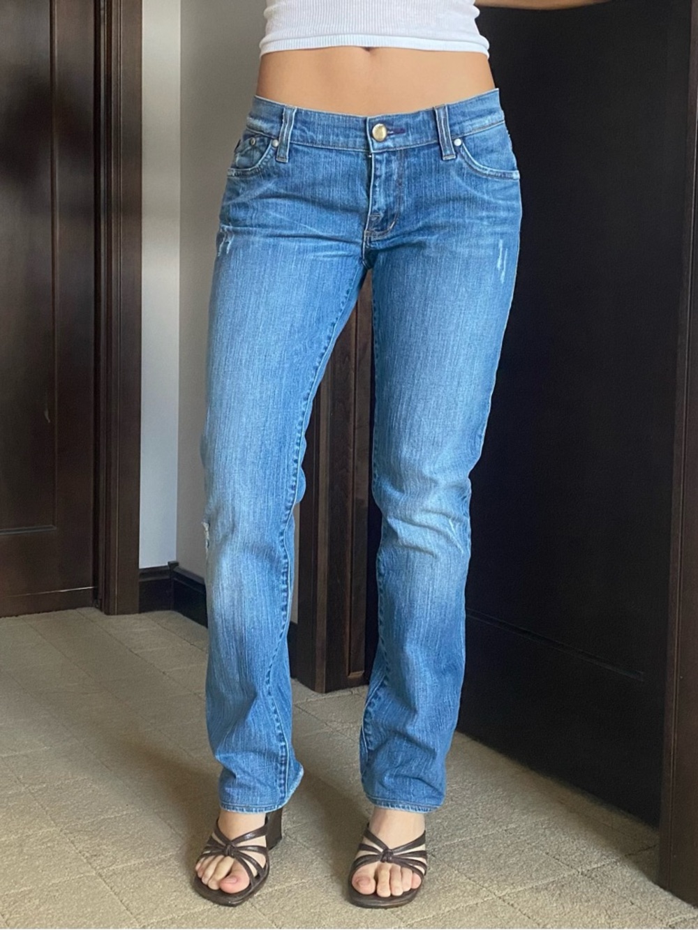 Victoria Beckham low rise straight jeans